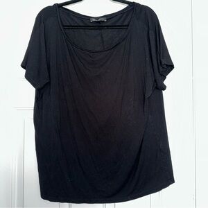 INC International Concepts Black Oversized Dolman Short Sleeve top large
